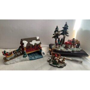 Vintage Christmas Ceramic Holiday Village Decorations